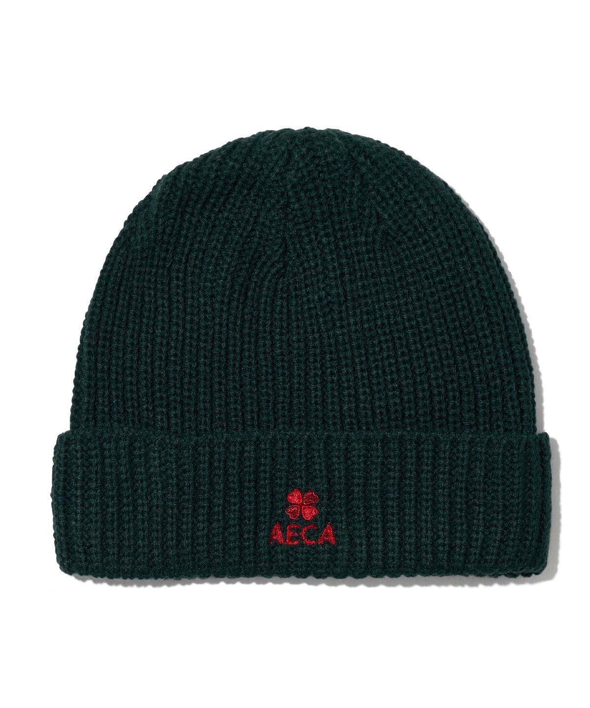 에이카화이트(AECA) AECA CLOVER LOGO BEANIE-GREEN