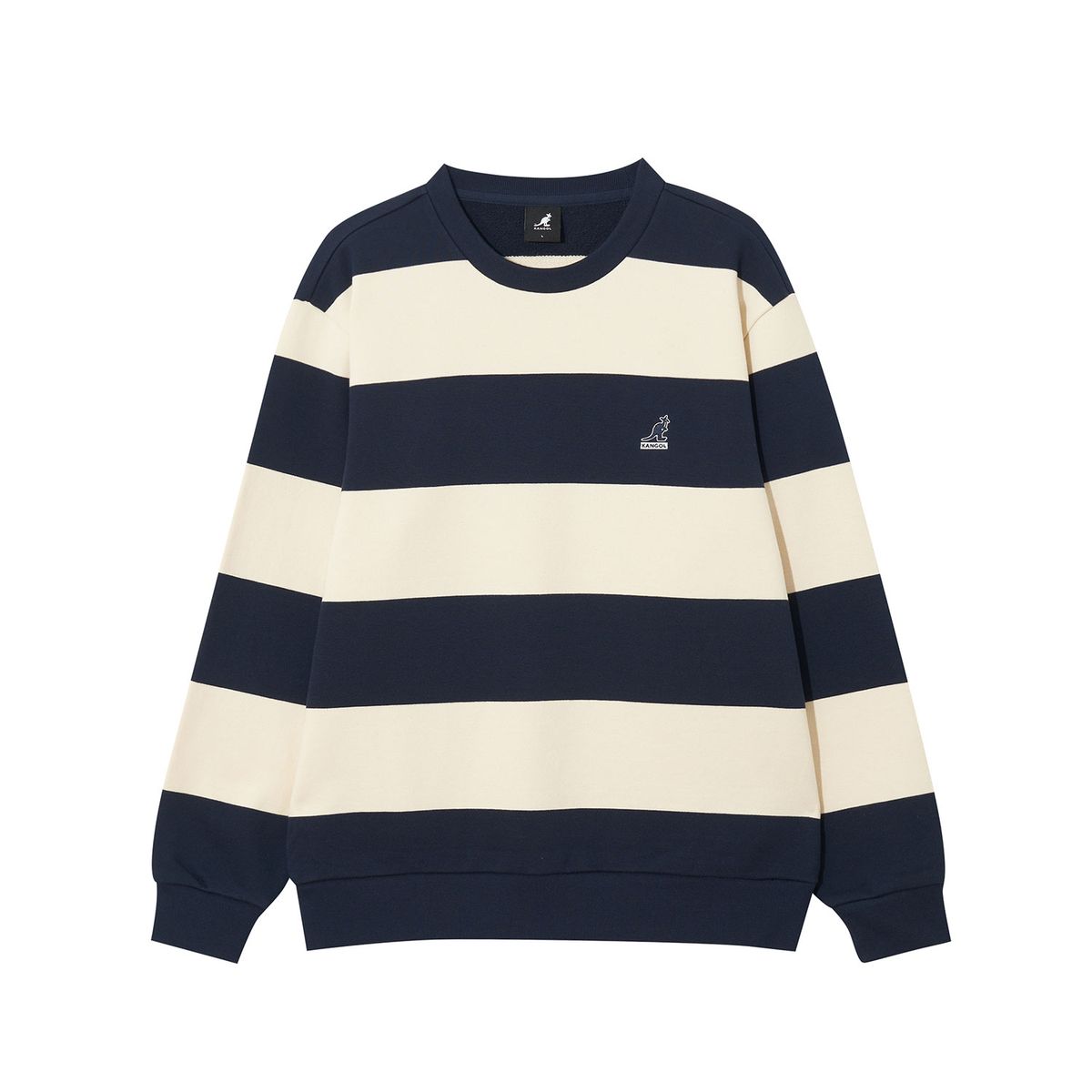 캉골(KANGOL) 볼드 스트라이프 스웨트셔츠 1785 네이비