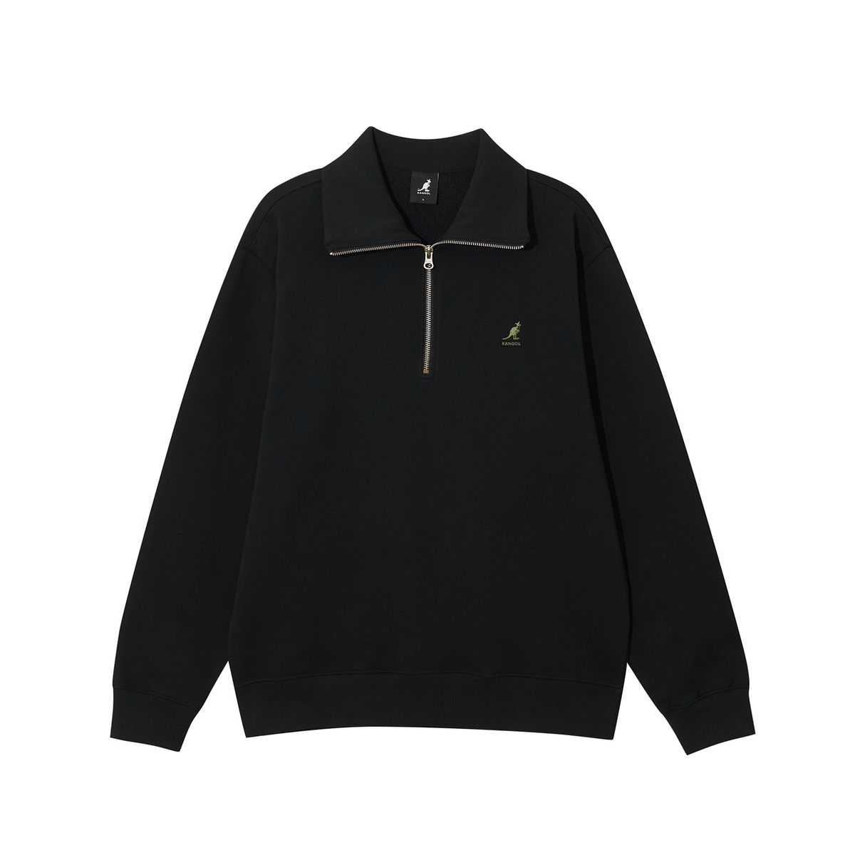 캉골(KANGOL) 하프 집 스웨트셔츠 1792 블랙