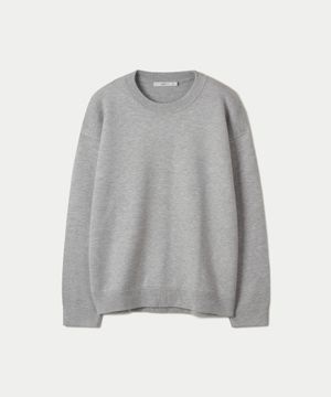 더블니스 크루넥 니트 LIGHT GRAY