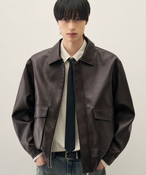 A-2 레더 블루종 자켓 [BROWN]