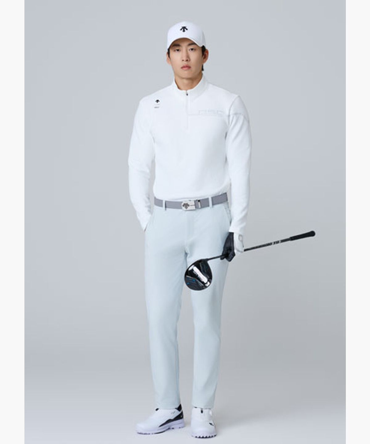 데상트 골프(DESCENTE GOLF) 남성 밴드 포인트 슬림핏 팬츠 (DQ32MFPT95)