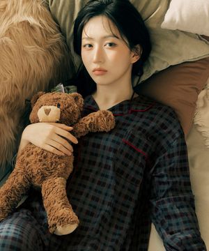 [2SET] 소프킨 그리든 긴팔 커플 잠옷 세트