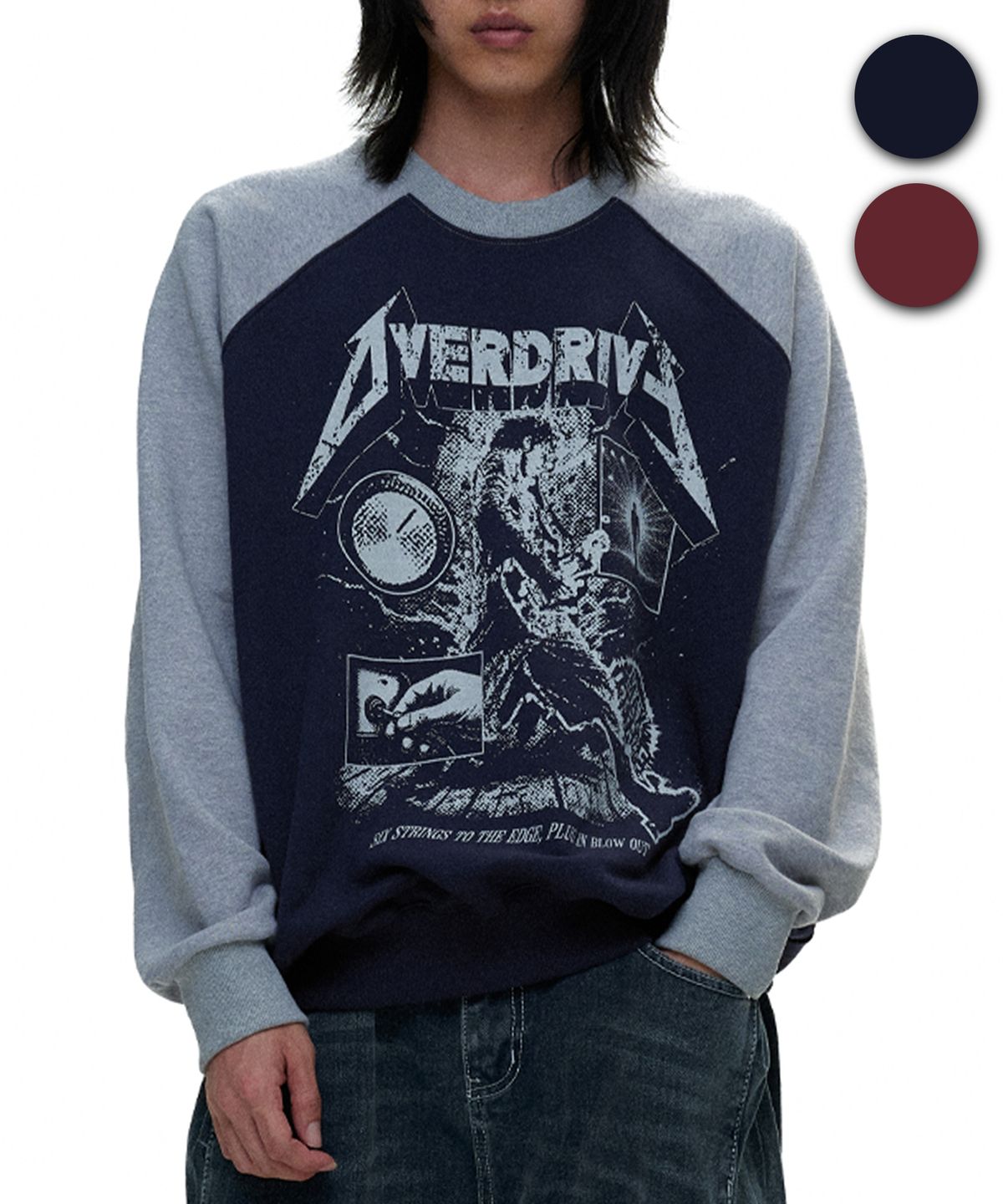 디파이클럽로버스(DEFYCLUBROBBERS) Overdrive reglan sweatshirt (2color)
