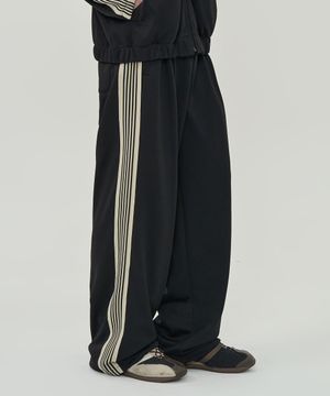 사이드 라인 트랙 팬츠 (BLACK)