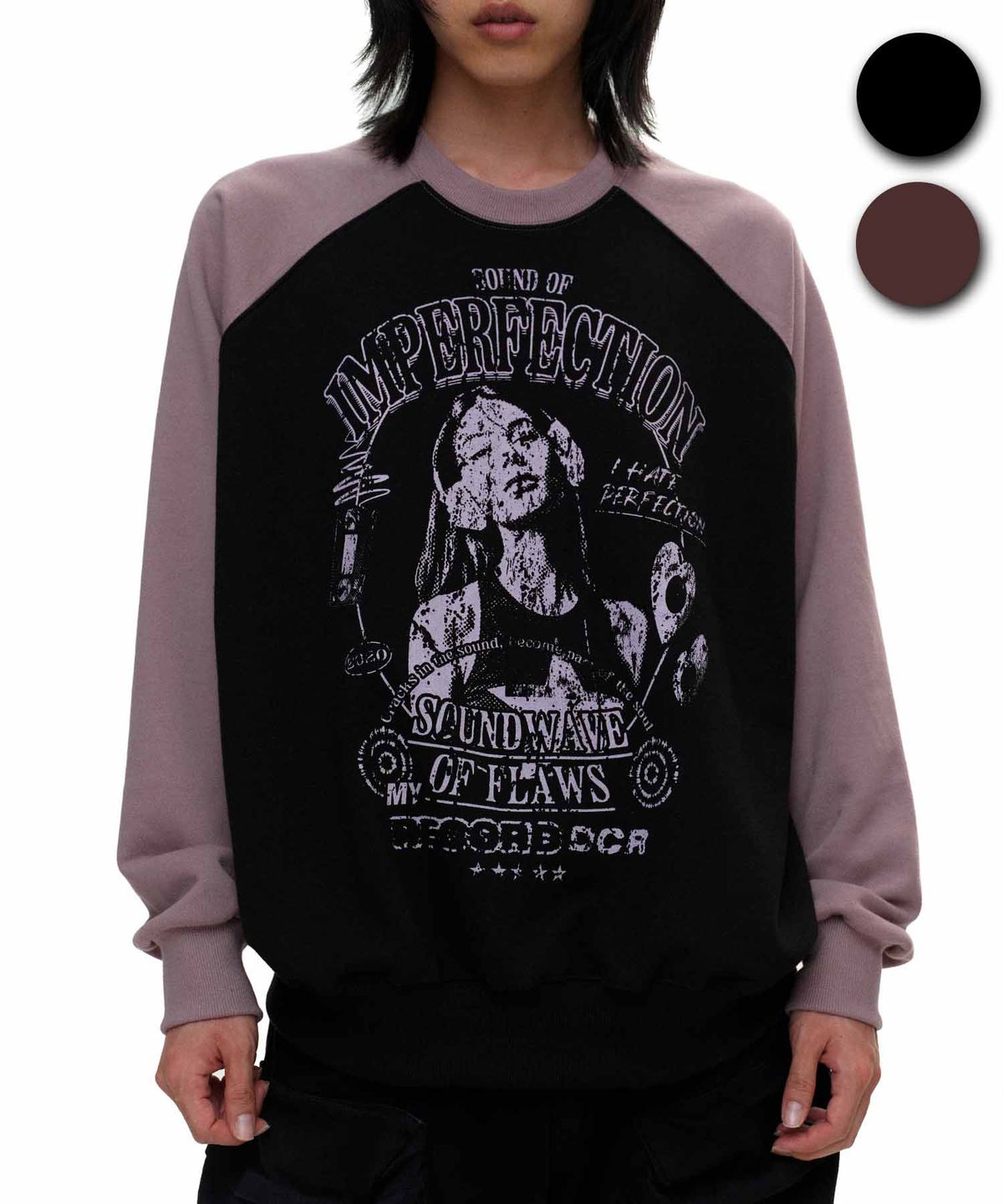 디파이클럽로버스(DEFYCLUBROBBERS) Imperfection reglan sweatshirt (2color)