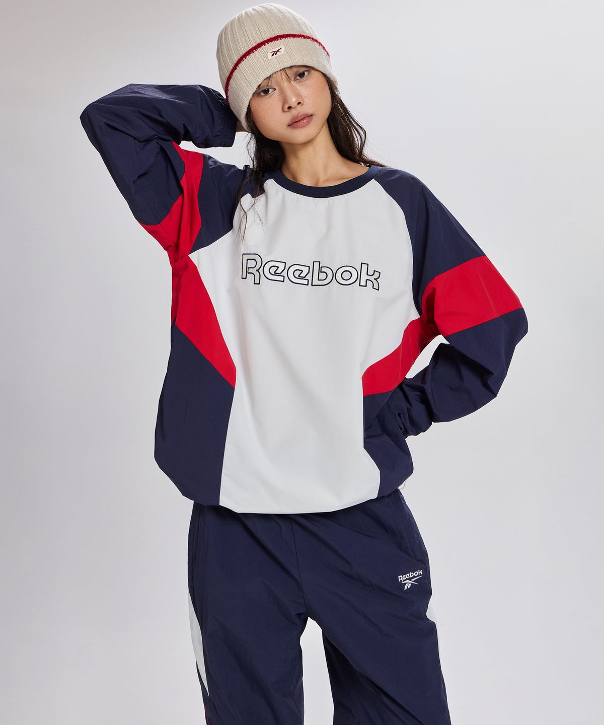 리복(REEBOK) 헤리티지 우븐 피스테 - 화이트:네이비