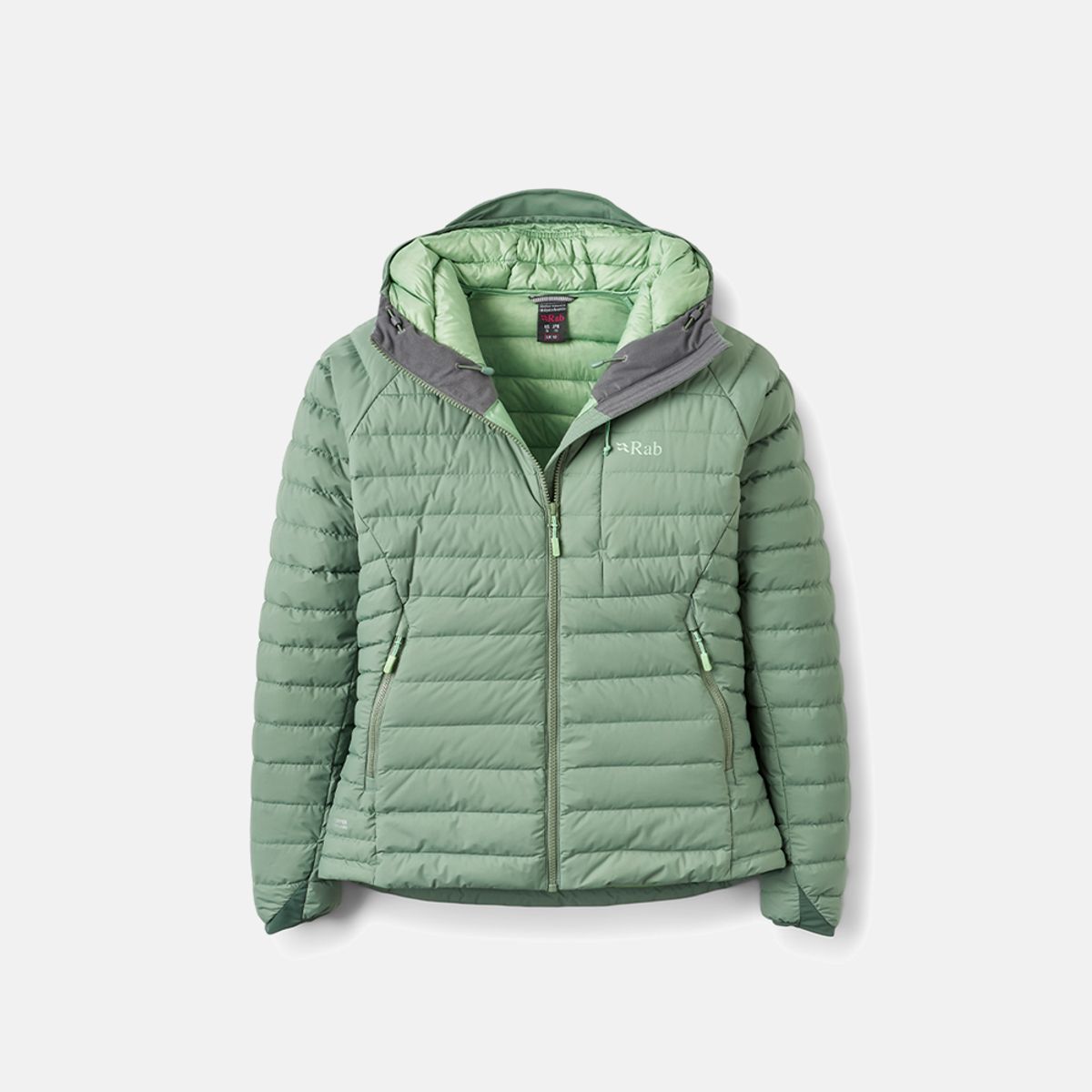 랩(RAB) 마이크로라이트 윈드스토퍼 후디(여) Dark Fig Green