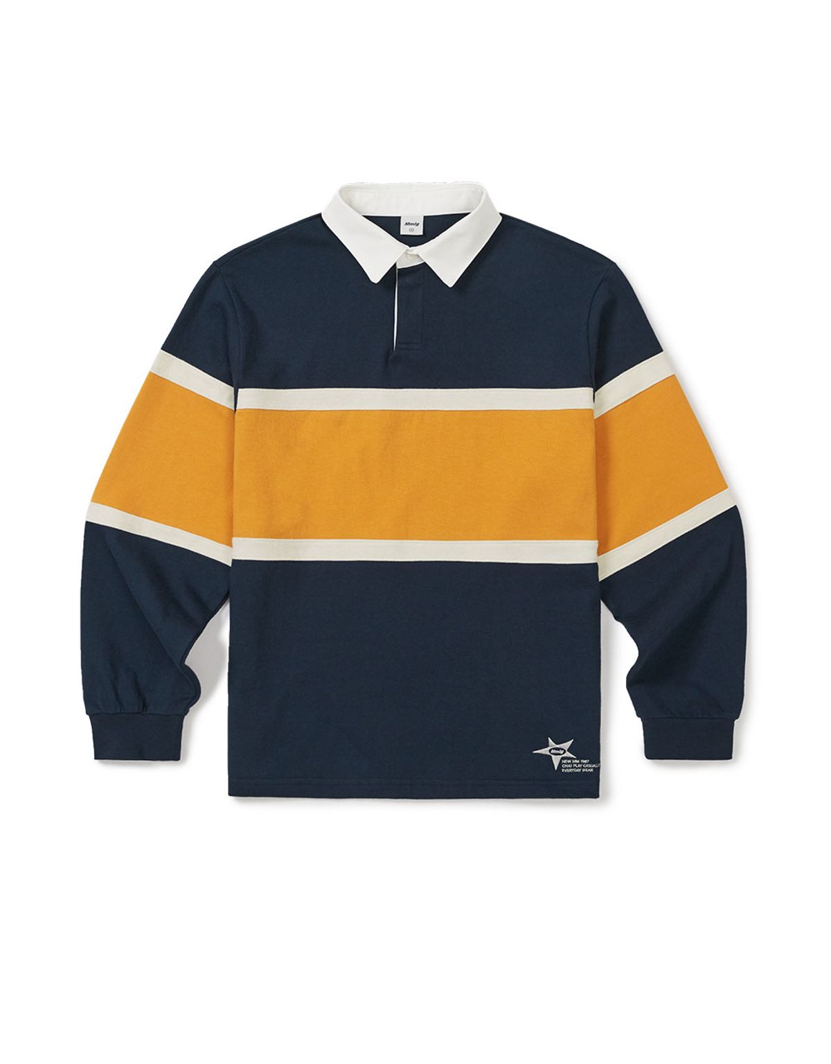 엠엠엘지(MMLG) [Mmlg] BLOCK RUGBY LSV-T (AUTHENTIC NAVY)