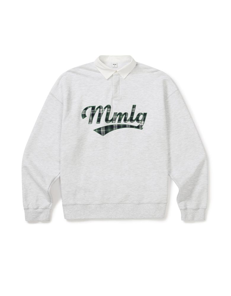 [Mmlg] CHECK PLAY RUGBY SWEAT (ASH GREY)