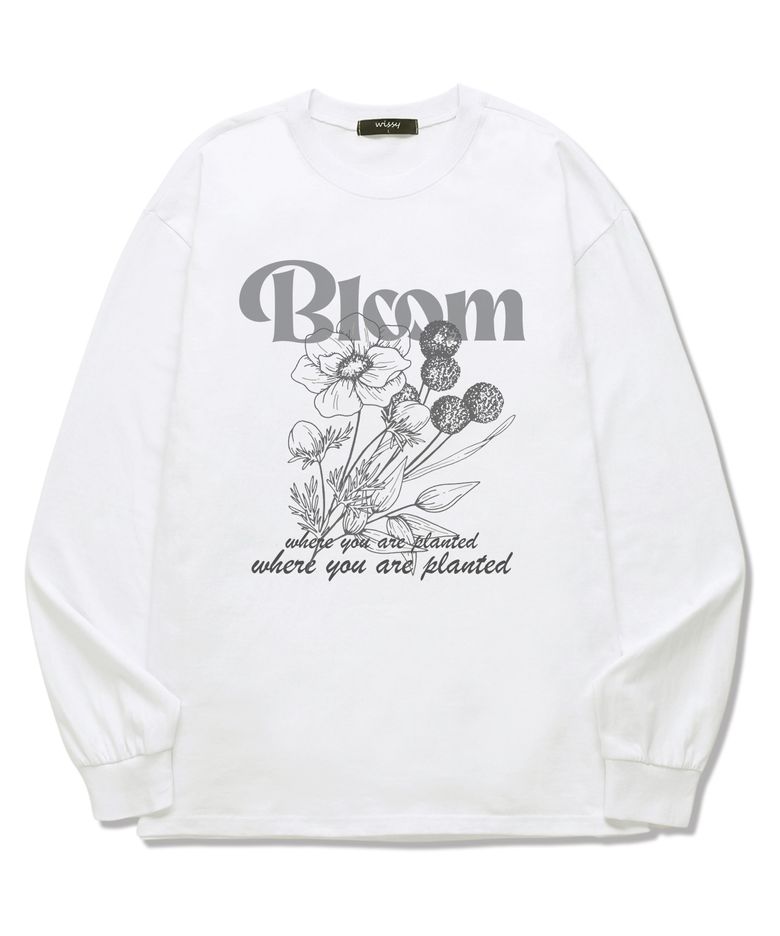 [한정특가] Bloom 긴팔 티셔츠 (WLS028) 화이트