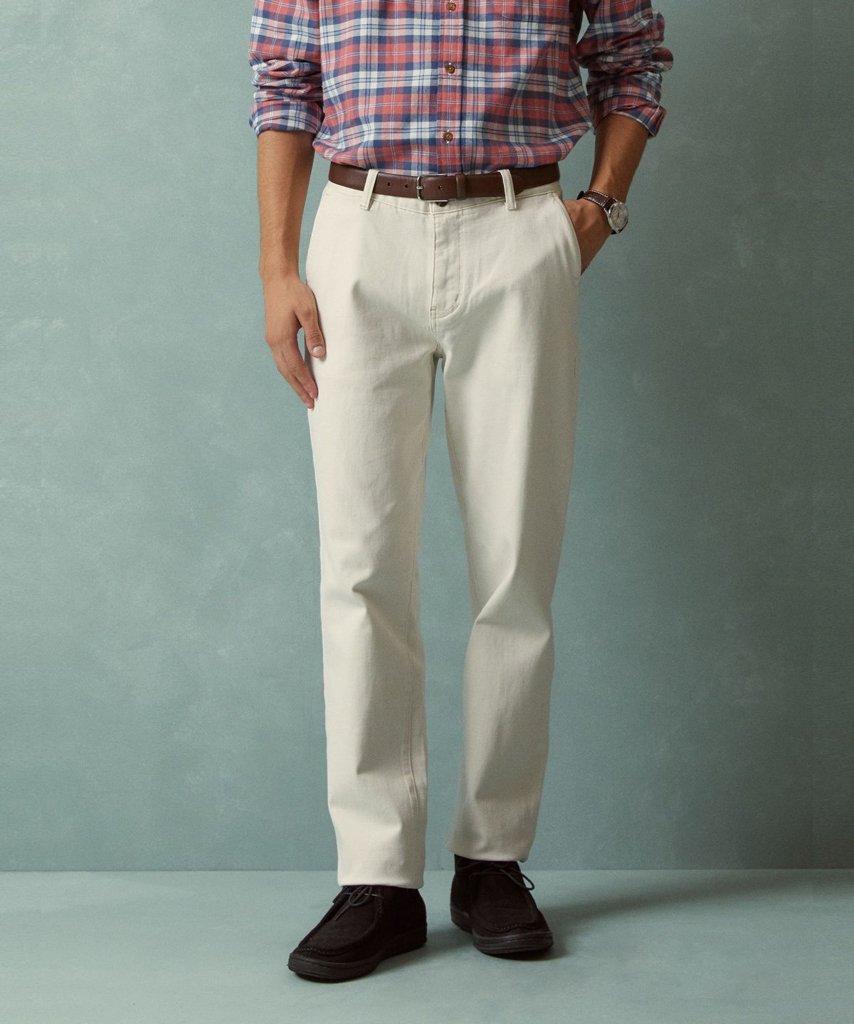 브룩스 브라더스(BROOKS BROTHERS) 가먼트다잉 팬츠 (아이보리) (BBPCMBF301)