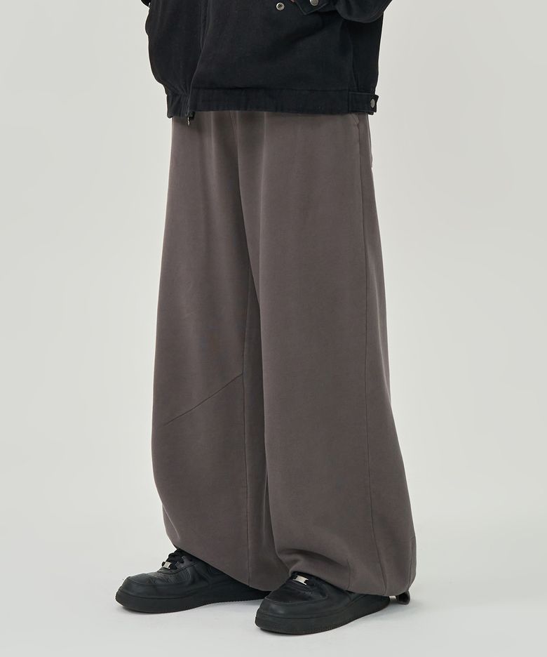 벌룬핏 피그먼트 스웻 팬츠 (BROWN)