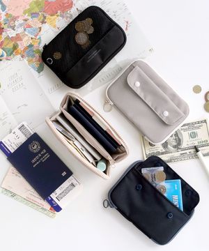 보이저 RFID차단 여권지갑 여행용 동전 카드케이스