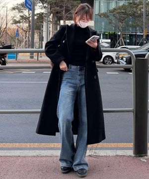 [우먼] 루즈핏 부츠컷 데님 팬츠 블루 COWPT002BLUE