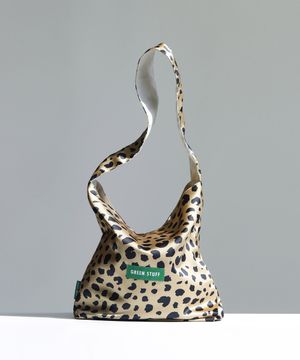 심풀 쇼퍼백 62 실키 호피 - camel brown