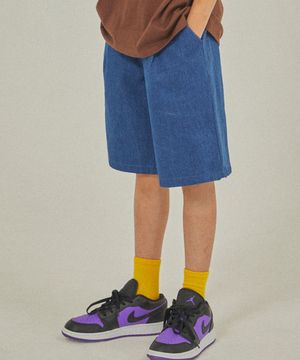 데님 버뮤다 쇼츠_블루