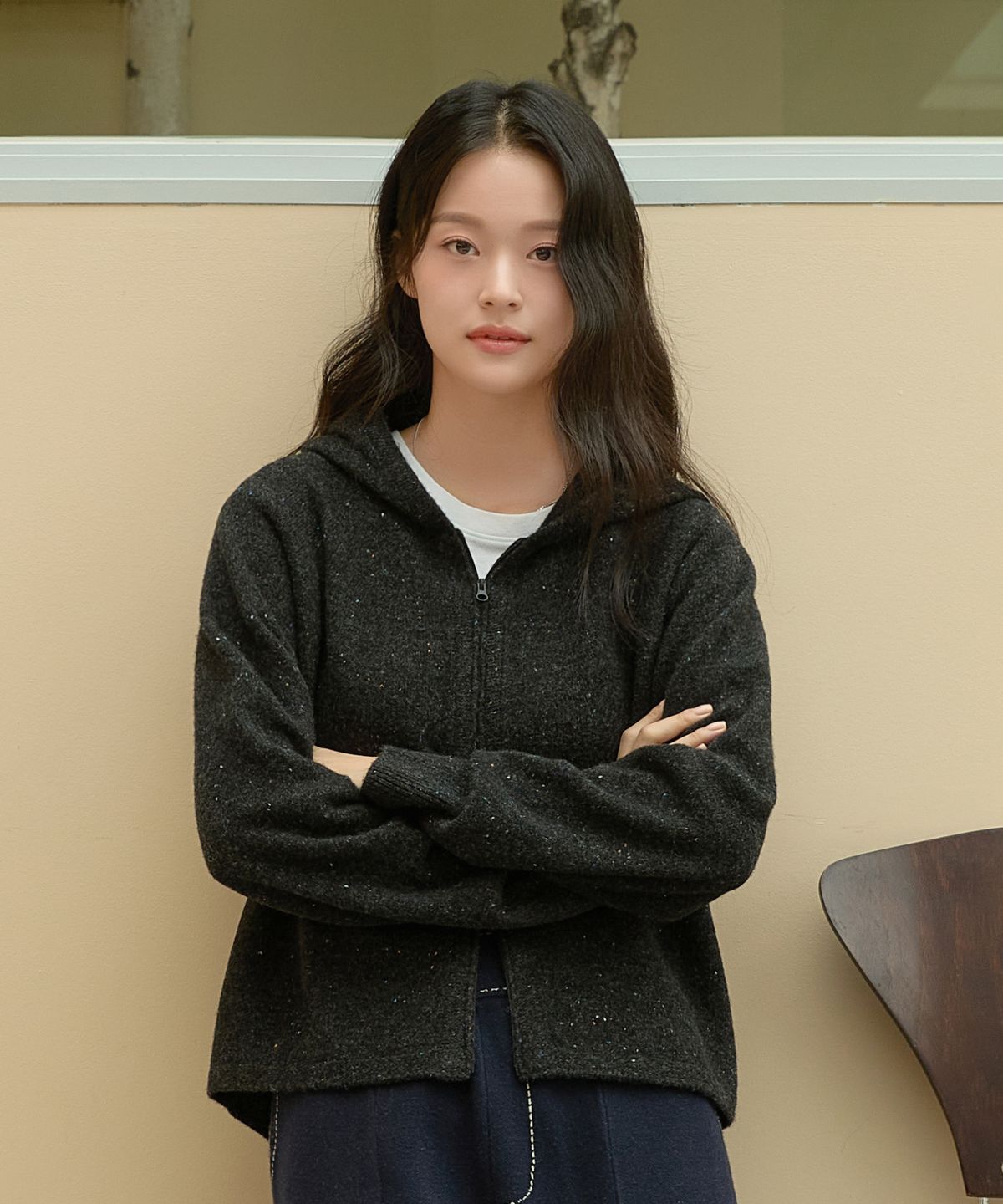 엔니튜드(ENNITTUDE) 엔니튜드 홀가먼트 울100 후드 집업