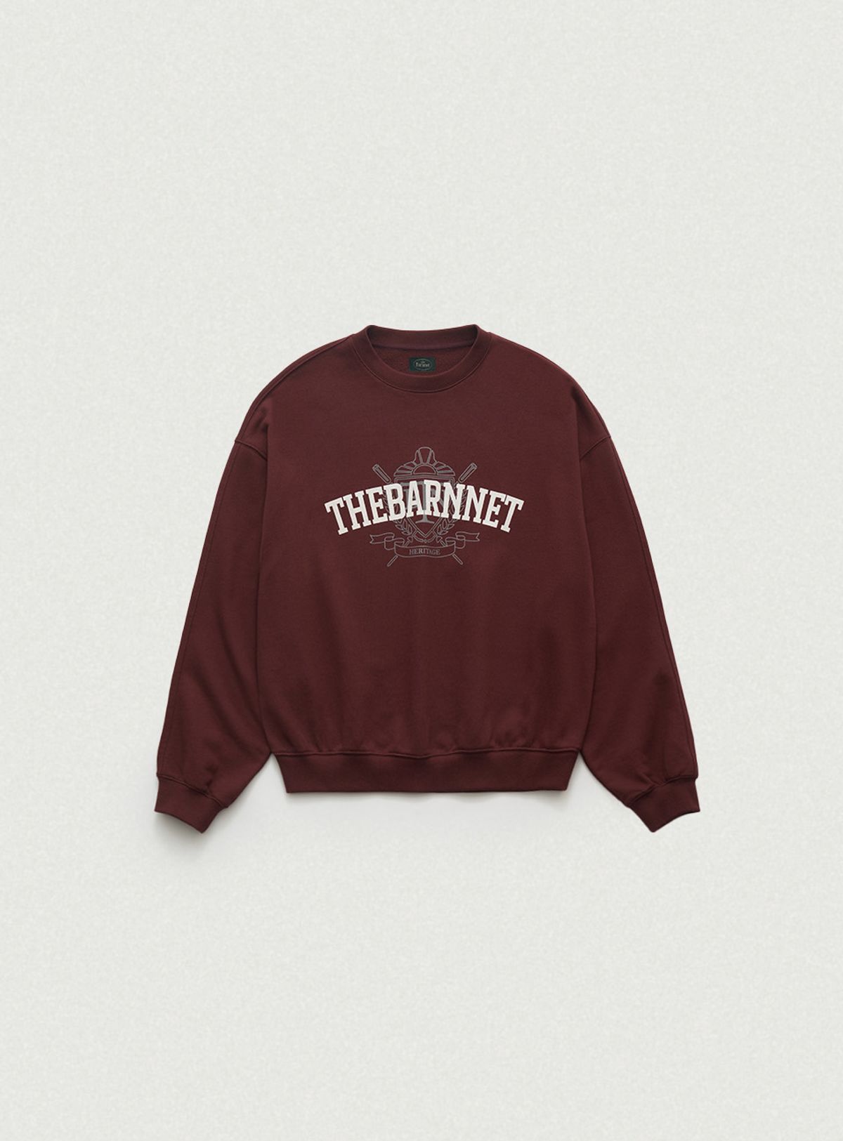 더바넷(THEBARNNET) Somber Logo Sweat Shirt_Burgundy