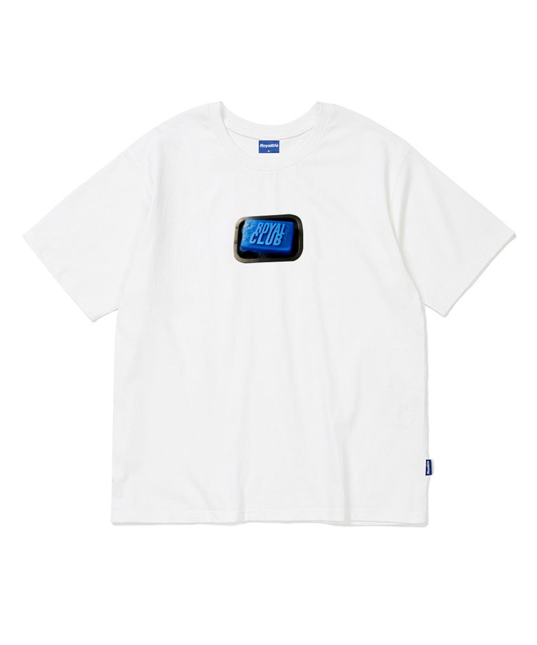 로얄클럽 블루솝 오버핏 반팔티 (RL2573 ROYAL CLUB Blue Soap Oversized Tee) - WHITE