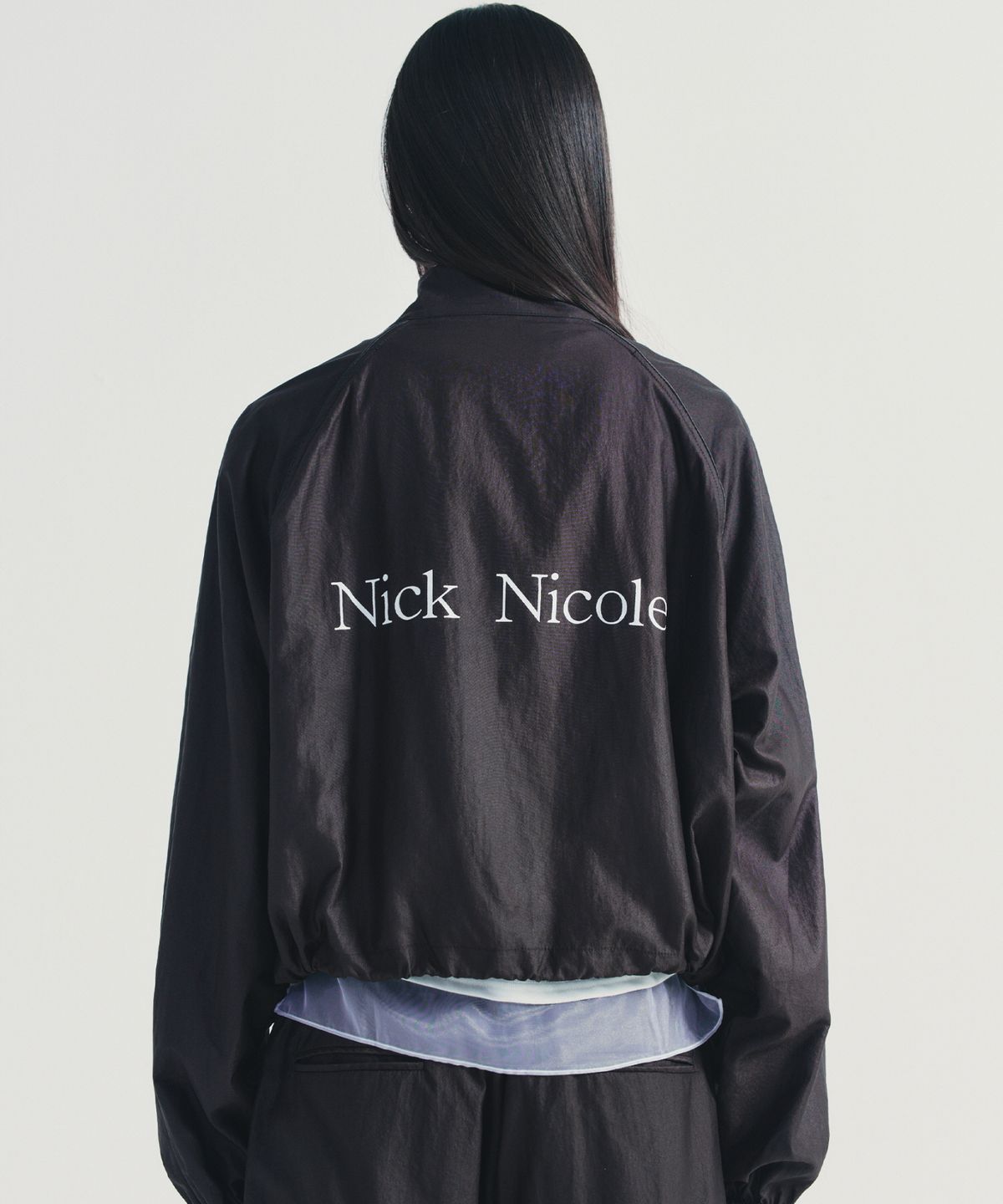 닉앤니콜(NICK&NICOLE) UTILITY GROOVY COATING JUMPER_BLACK