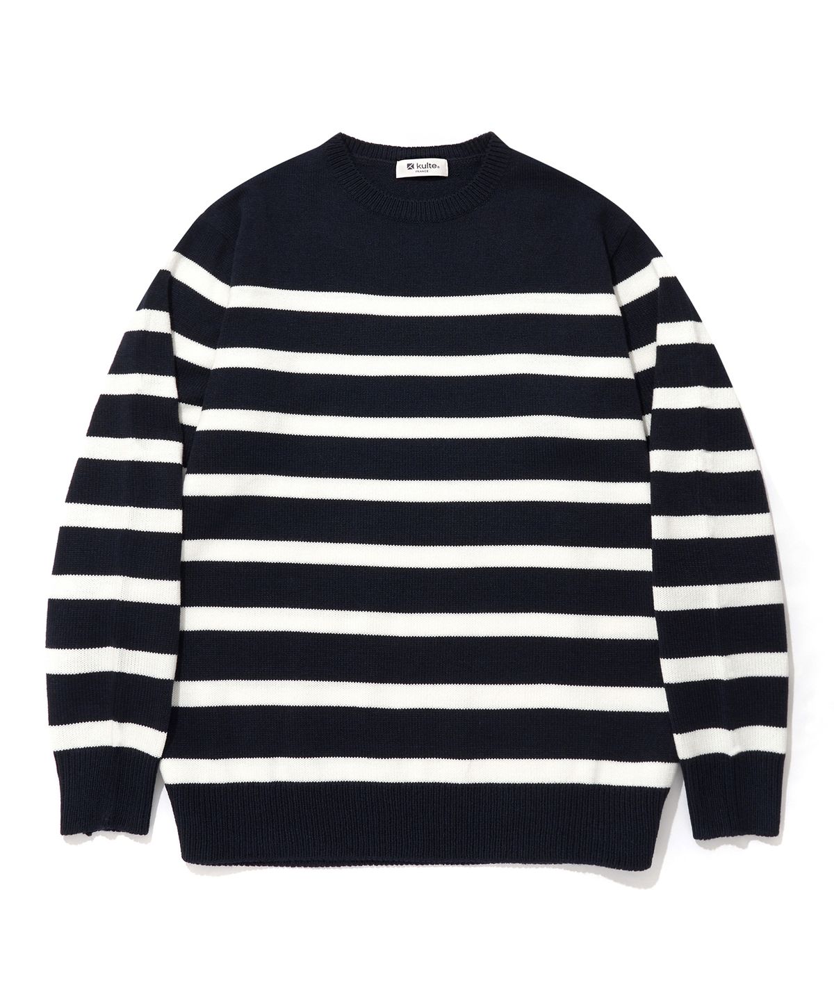 쿨트(KULTE) DAILY STRIPE KNIT_NAVY