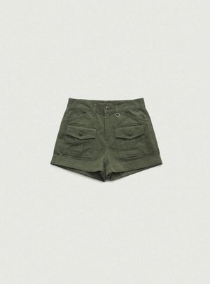 Taren Cotton Shorts_Khaki