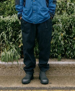 와이드 테이퍼드 팬츠 - BLUE BLACK