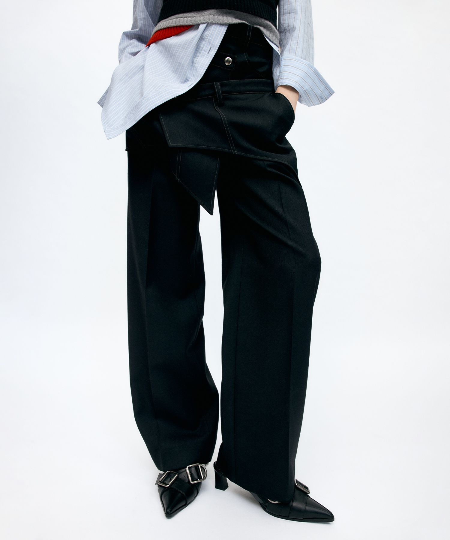 MUSINSA | ANDERSSON BELL CROSSOVER WRAP TAILORED TROUSER apa862w