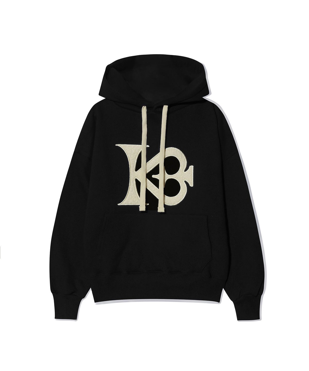 키쇼르(KISHOR) (기모)signature logo cozy hoodie_BLACK