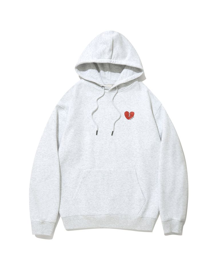 K HEART LOGO HOODY_L.MELANGE