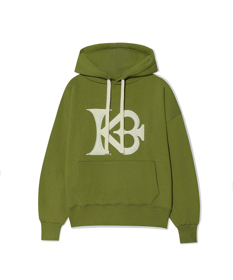 (기모)signature logo cozy hoodie_OLIVE
