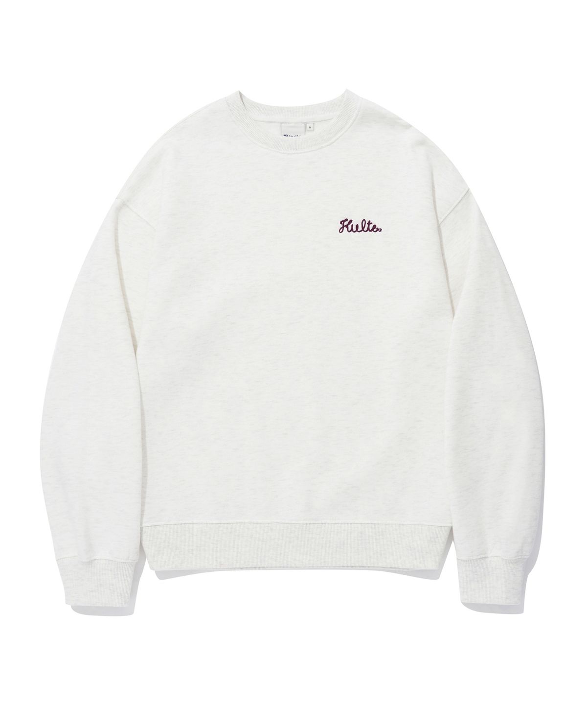 쿨트(KULTE) SMALL SCRIPT CHAIN CREWNECK_O.B.MELANGE