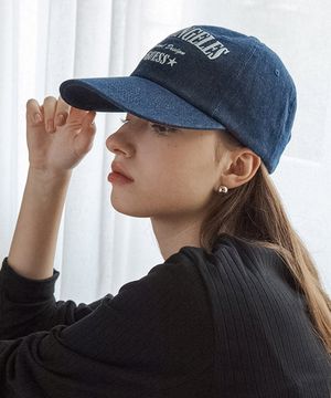2color 데님 워싱 캡모자 OP3A5581