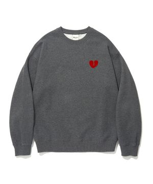 K HEART LOGO CREWNECK_C.M.GREY