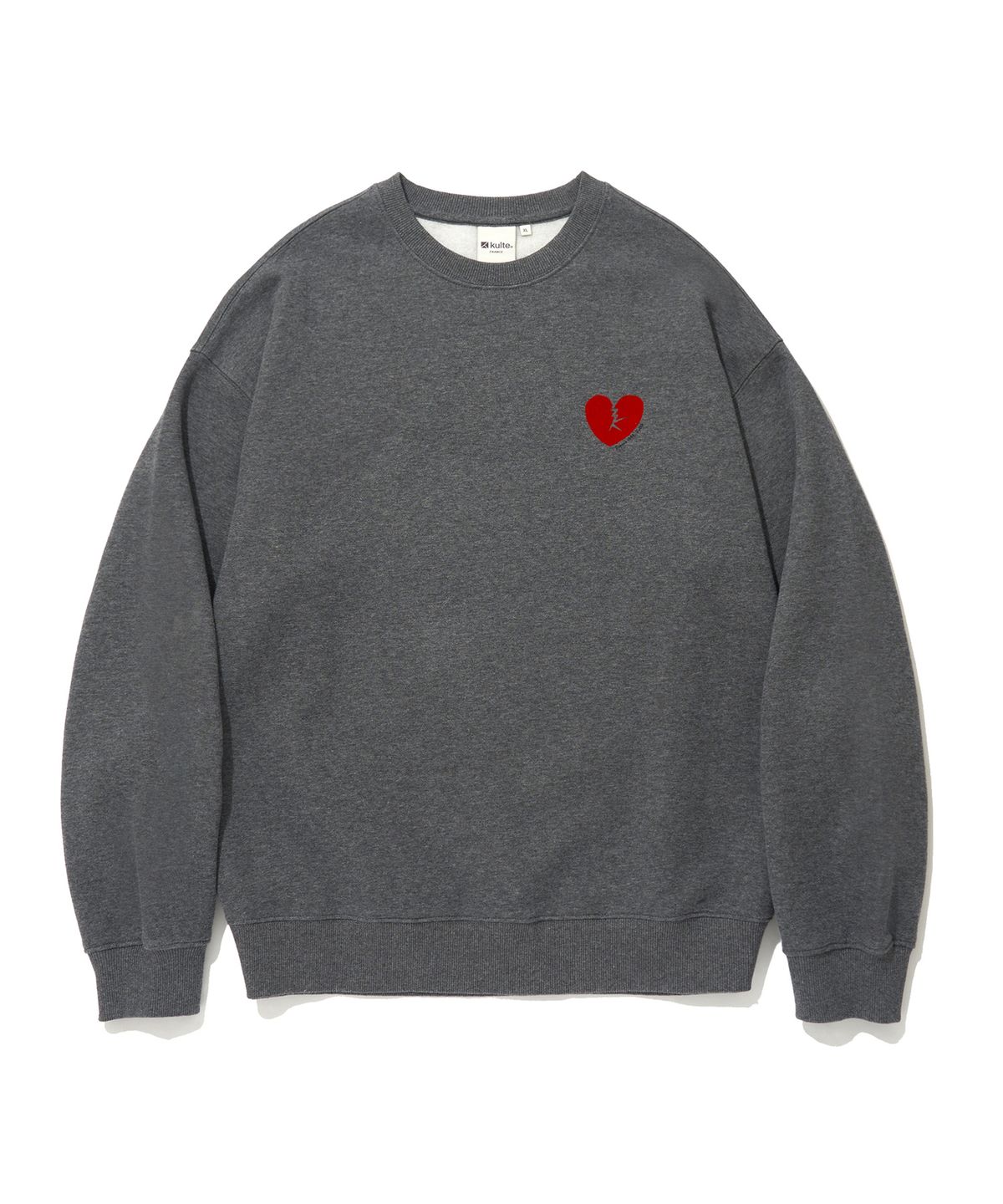 쿨트(KULTE) K HEART LOGO CREWNECK_C.M.GREY