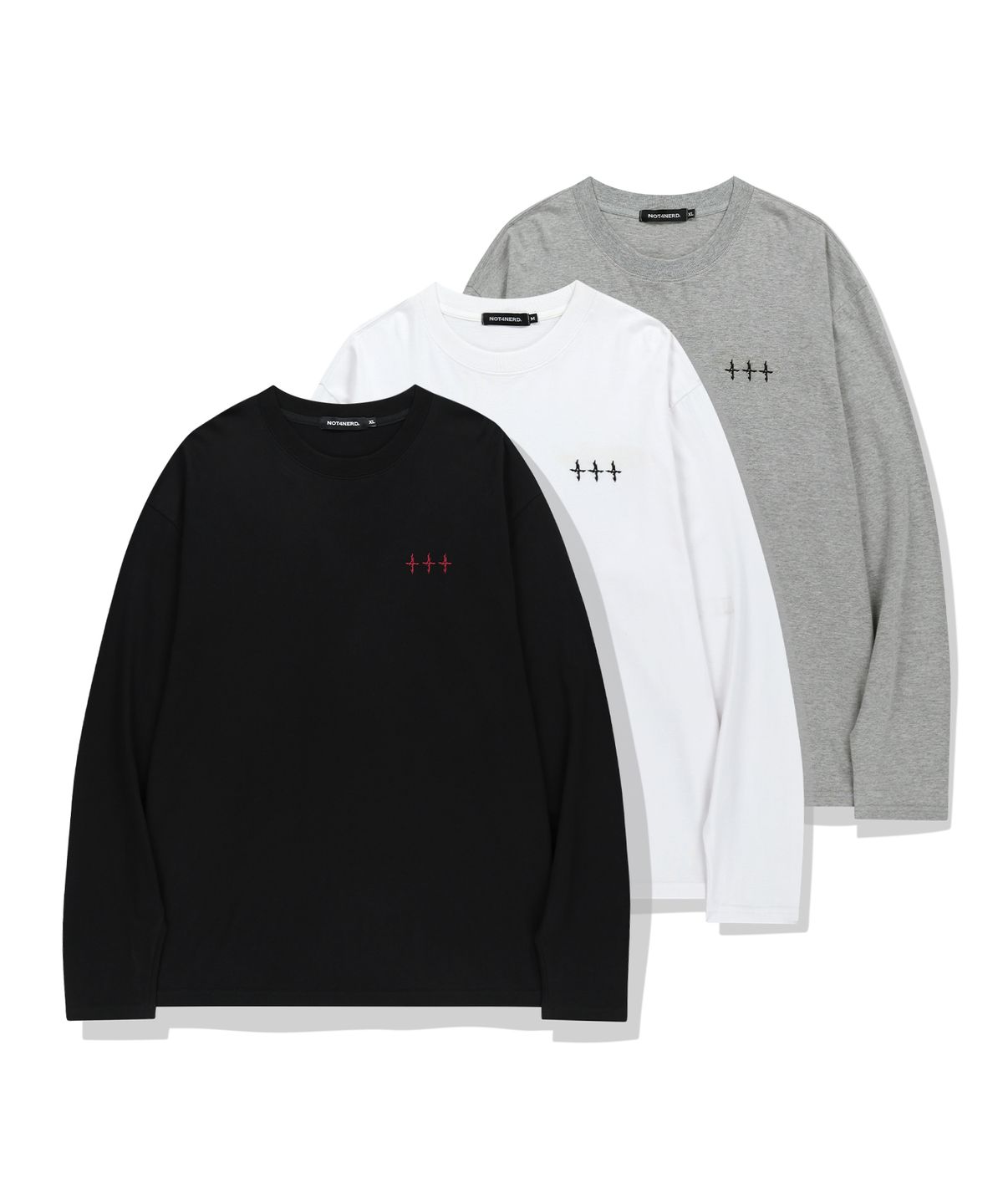 낫포너드(NOT4NERD) [2PACK] 444 Logo Long Sleeve