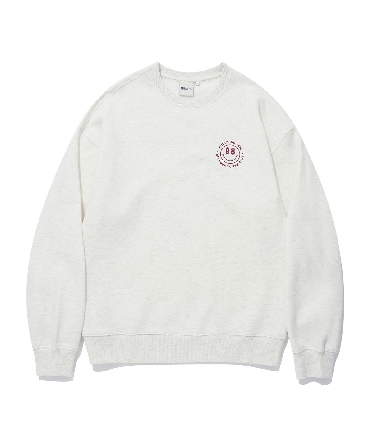 쿨트(KULTE) SMILE LOGO CREWNECK_O.B.MELANGE