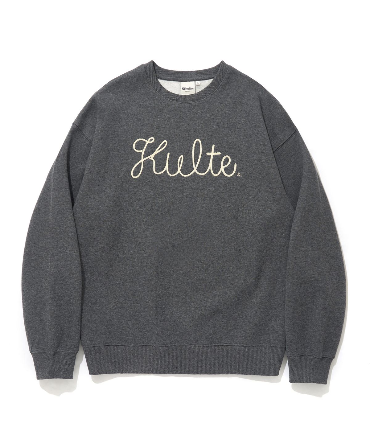 쿨트(KULTE) SCRIPT CHAIN EMB CREWNECK_C.M.GREY