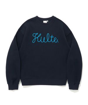 SCRIPT CHAIN EMB CREWNECK_D.NAVY