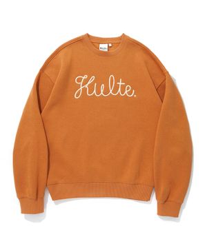SCRIPT CHAIN EMB CREWNECK_ORANGE