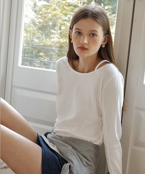 2color 언발란스 긴팔 티셔츠 OP3K5423