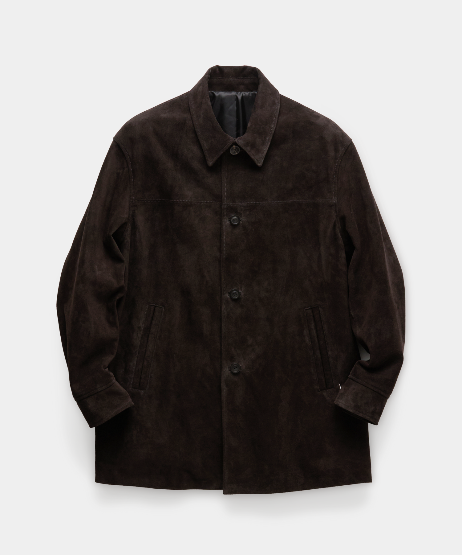 MUSINSA | COOR Suede Car Coat (Dark Brown)