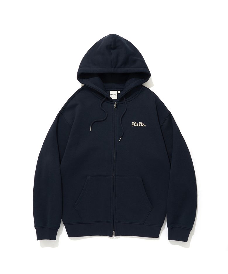 SCRIPT CHAIN EMB HOOD ZIP-UP_D.NAVY