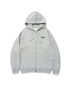 SCRIPT CHAIN EMB HOOD ZIP-UP_M.GREY