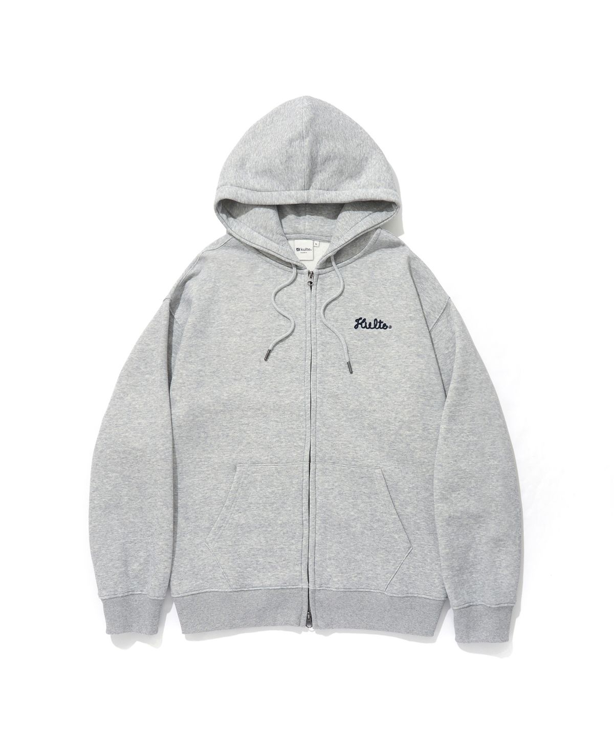 쿨트(KULTE) SCRIPT CHAIN EMB HOOD ZIP-UP_M.GREY