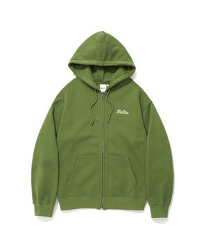 SCRIPT CHAIN EMB HOOD ZIP-UP_GREEN