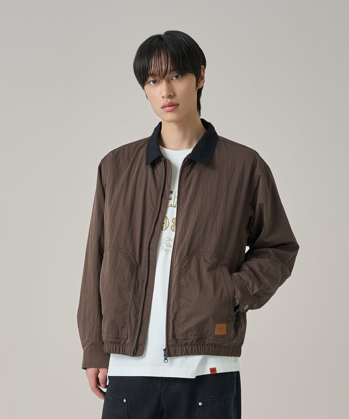 슈퍼드라이(SUPERDRY) 나일론 플라이트 자켓 다크브라운