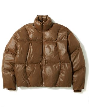 WAVE PUFFER JACKET_BROWN