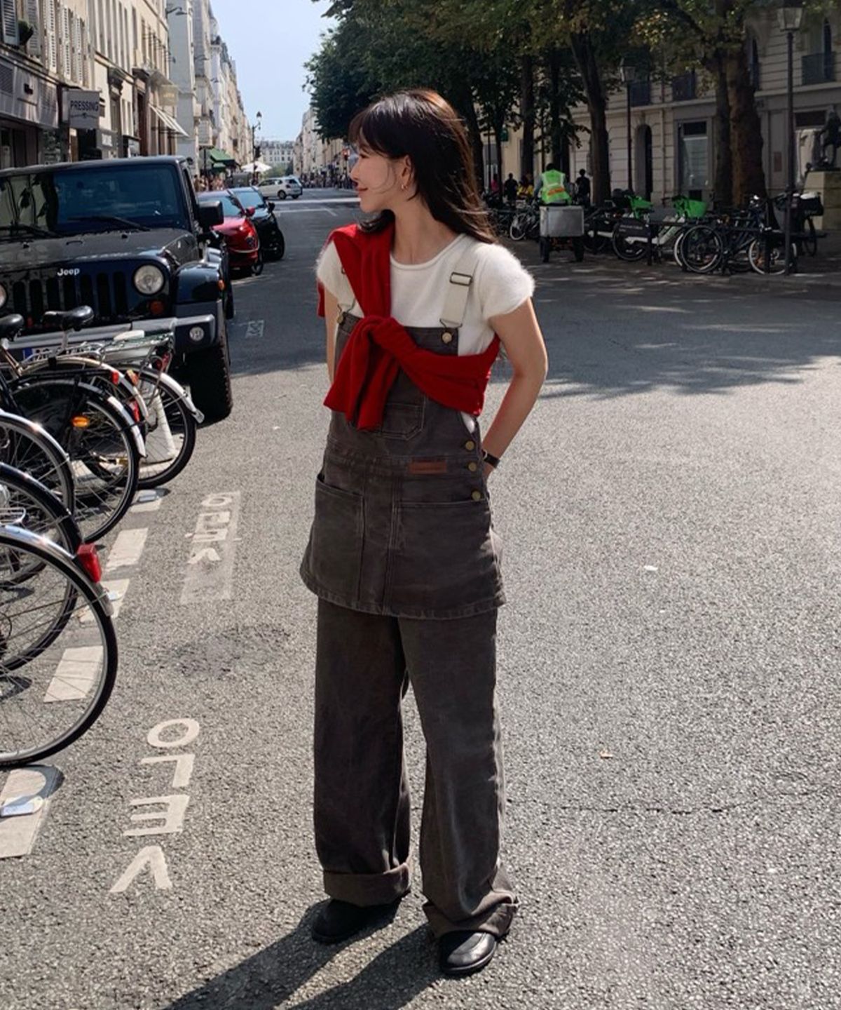 썸웨어버터(SOMEWHEREBUTTER) Vintage Combi Cotton Overall - Vintage Brown